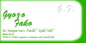 gyozo fako business card